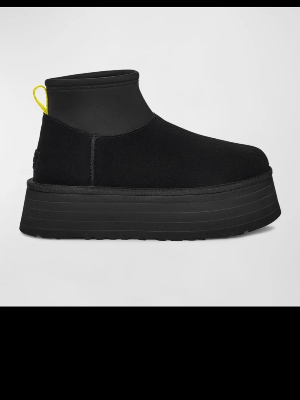New Women’s UGG Classic Mini Dipper Cozy Ankle Boots Black Platform
